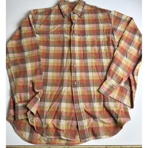 Vintage 1950s 1960s Cotton Flannel Shirt Permanent Press Botany 500 Sz Medium